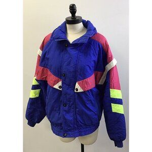 Vintage Slalom Mens Winter Jacket in Neon size Large